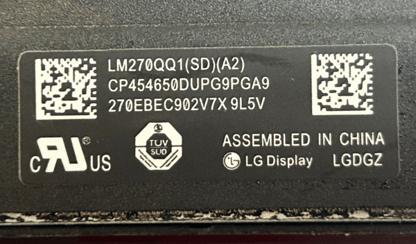 Replacement Screen Assembly – Apple iMac 27″ A1419 (Retina 5K) — LG Display LM270QQ1 (SD)(A2)