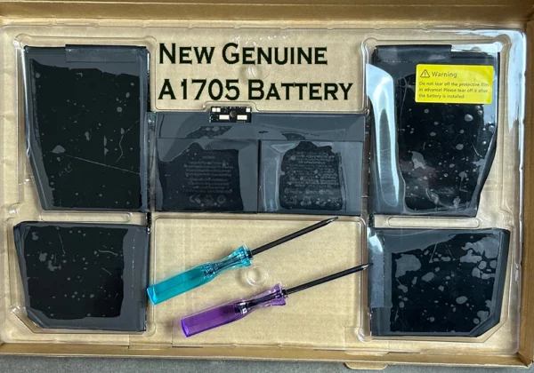 Genuine Apple A1705 battery real photo on repair desk for MacBook 12 A1534