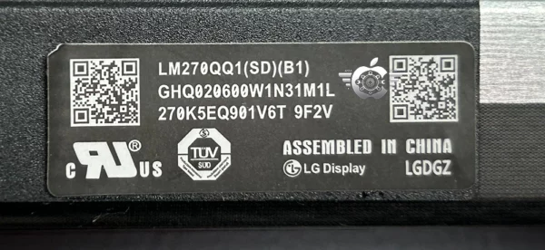 LM270QQ1(SD)(B1) LCD Display Panel
